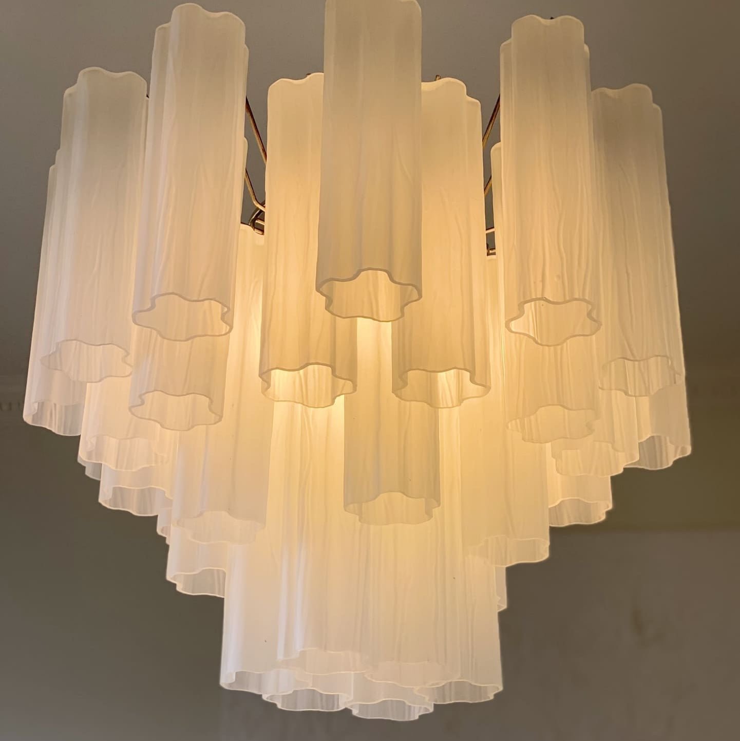 Tronchi Murano Chandelier – 36 tubes – Matte white