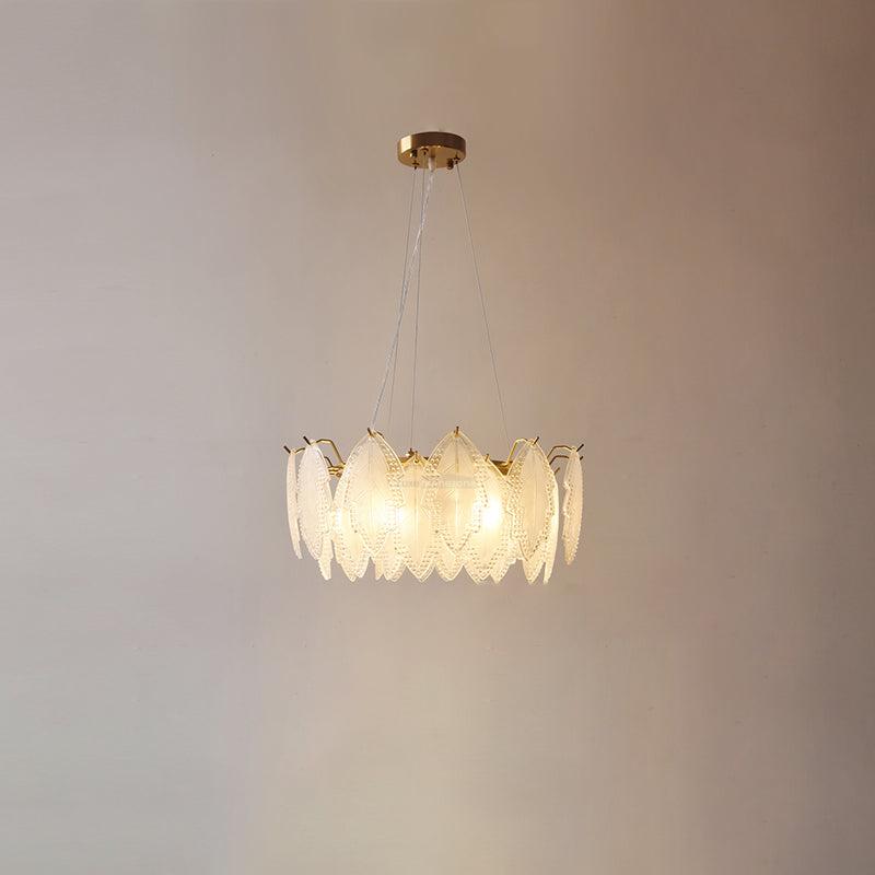 Maple Leaf Type Glass Chandelier - Cylinder-1-Luxehomezone