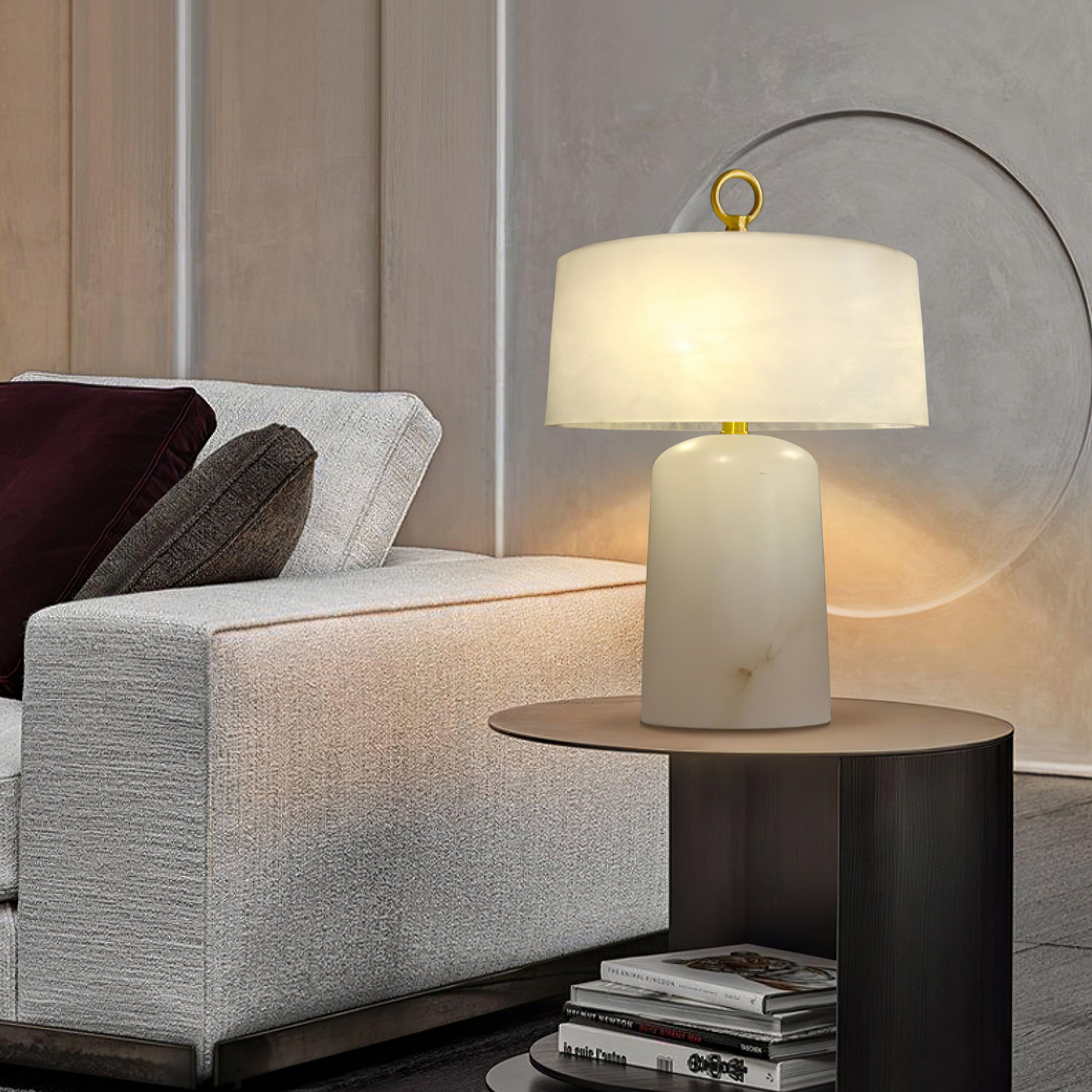Aogashima Table Lamp  ∅ 11.8″ - Alabaster-1-Luxehomezone