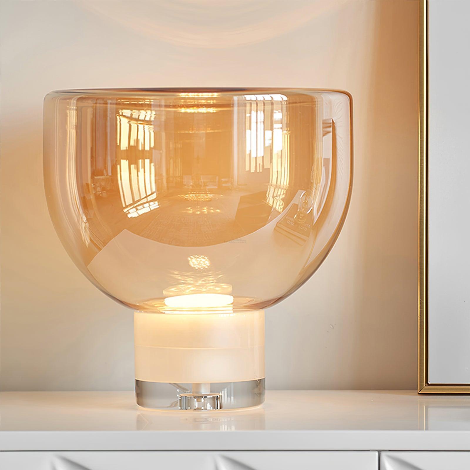 Aella Table Lamp  ∅ 12.5″ ∅ 14.9″ - Art Glass-1-Luxehomezone