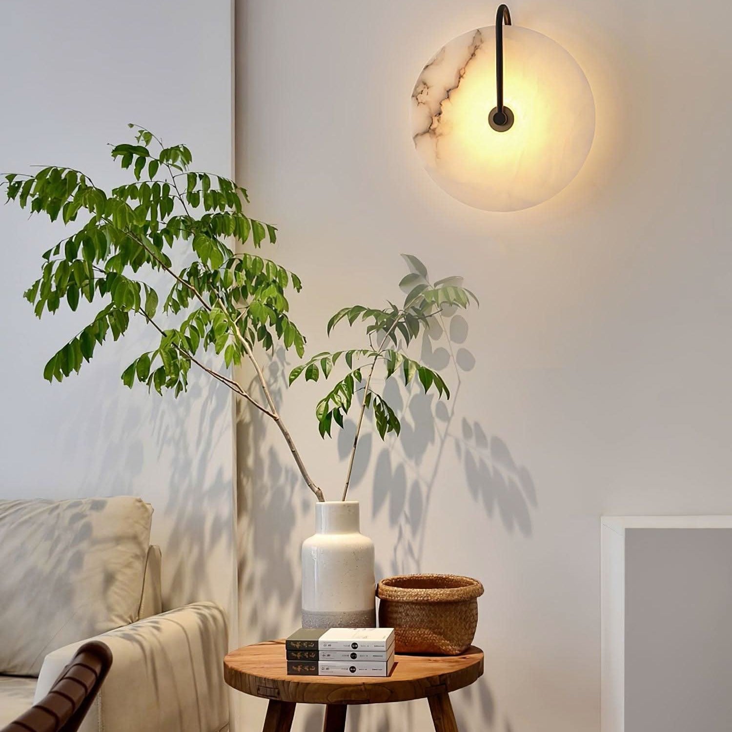Alabaster LED Wall Lamp 6''/8''/10''/12'' - Luxehomezone