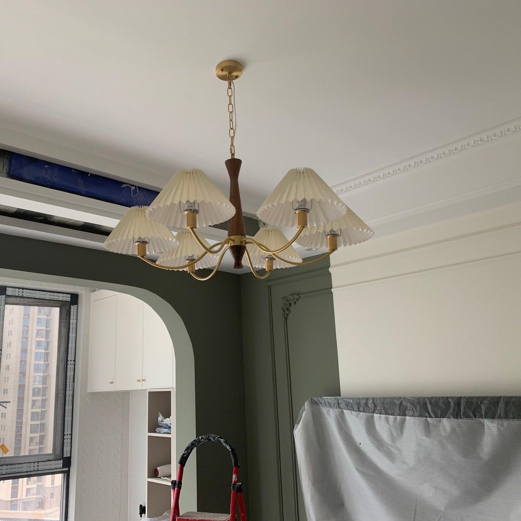 Pleated Chandelier with 3/6/8 heads - Variety-1-Luxehomezone