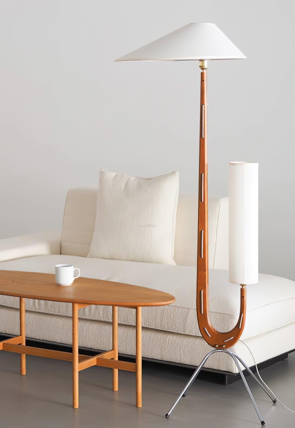 Giraffe Floor Lamp ∅ 21.6″ - Wood-1-Luxehomezone