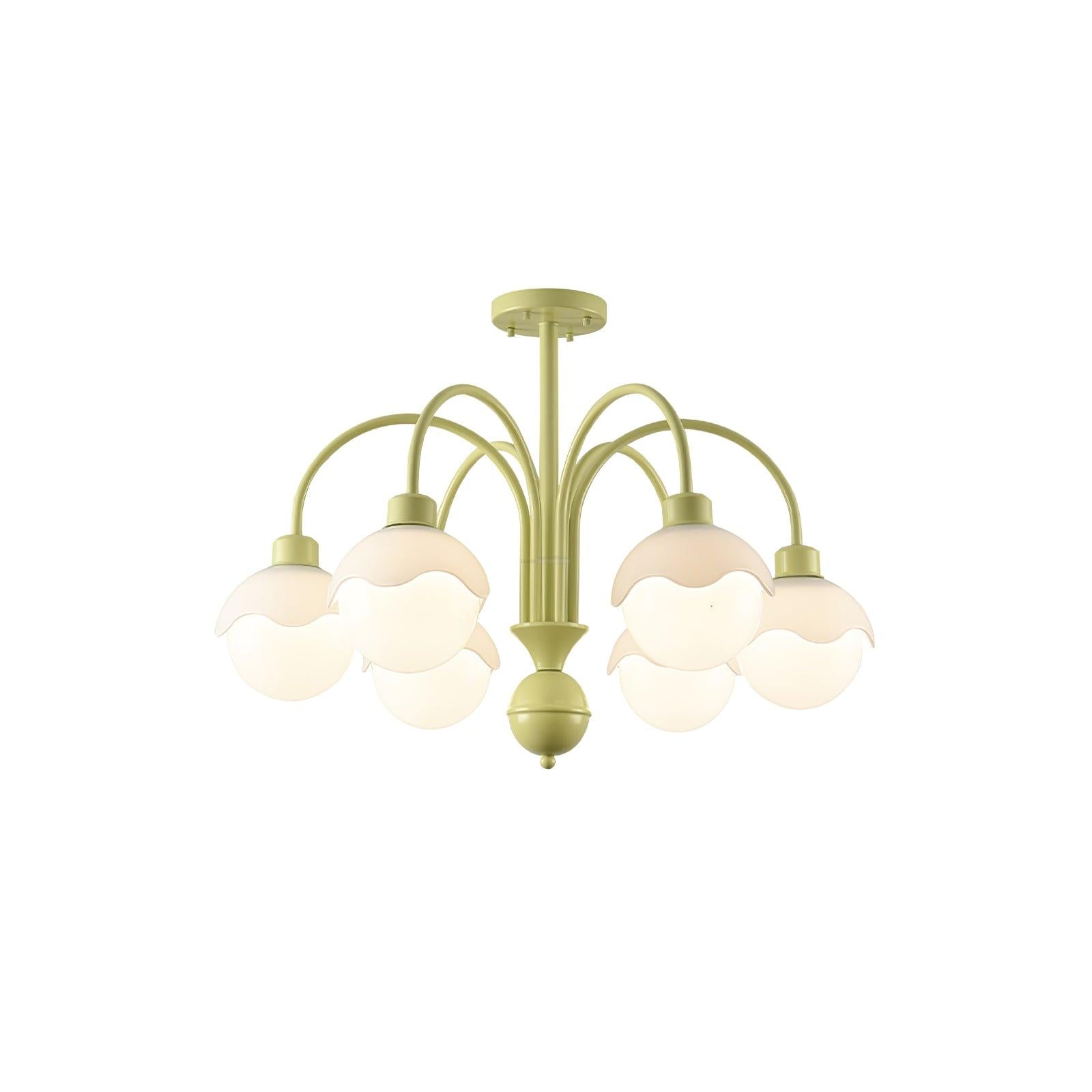 Creamy Lychee Matcha Chandelier with 4/6 heads - Zahara-1-Luxehomezone