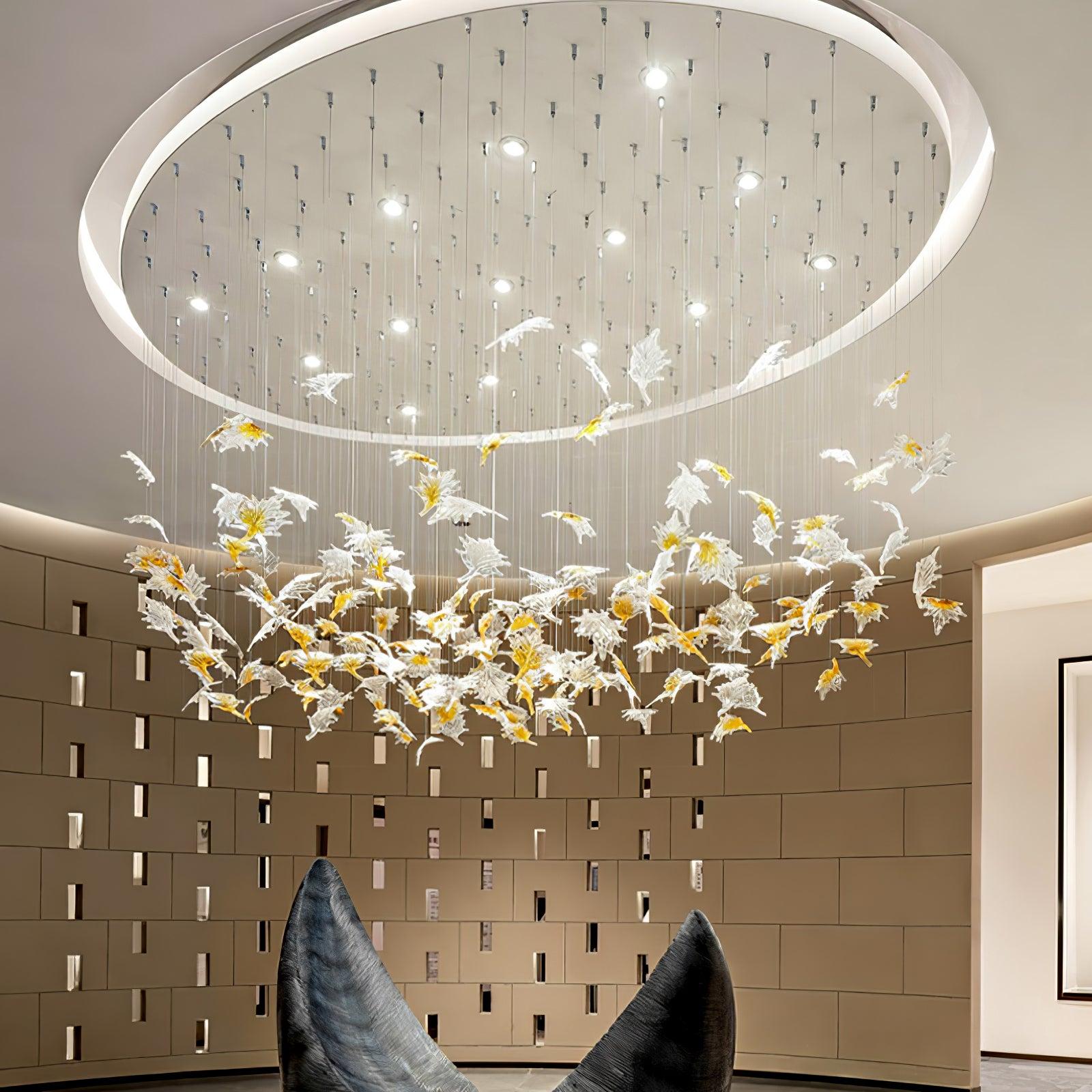 Multicolor Maple Leaf Chandelier - Helia-1-Luxehomezone