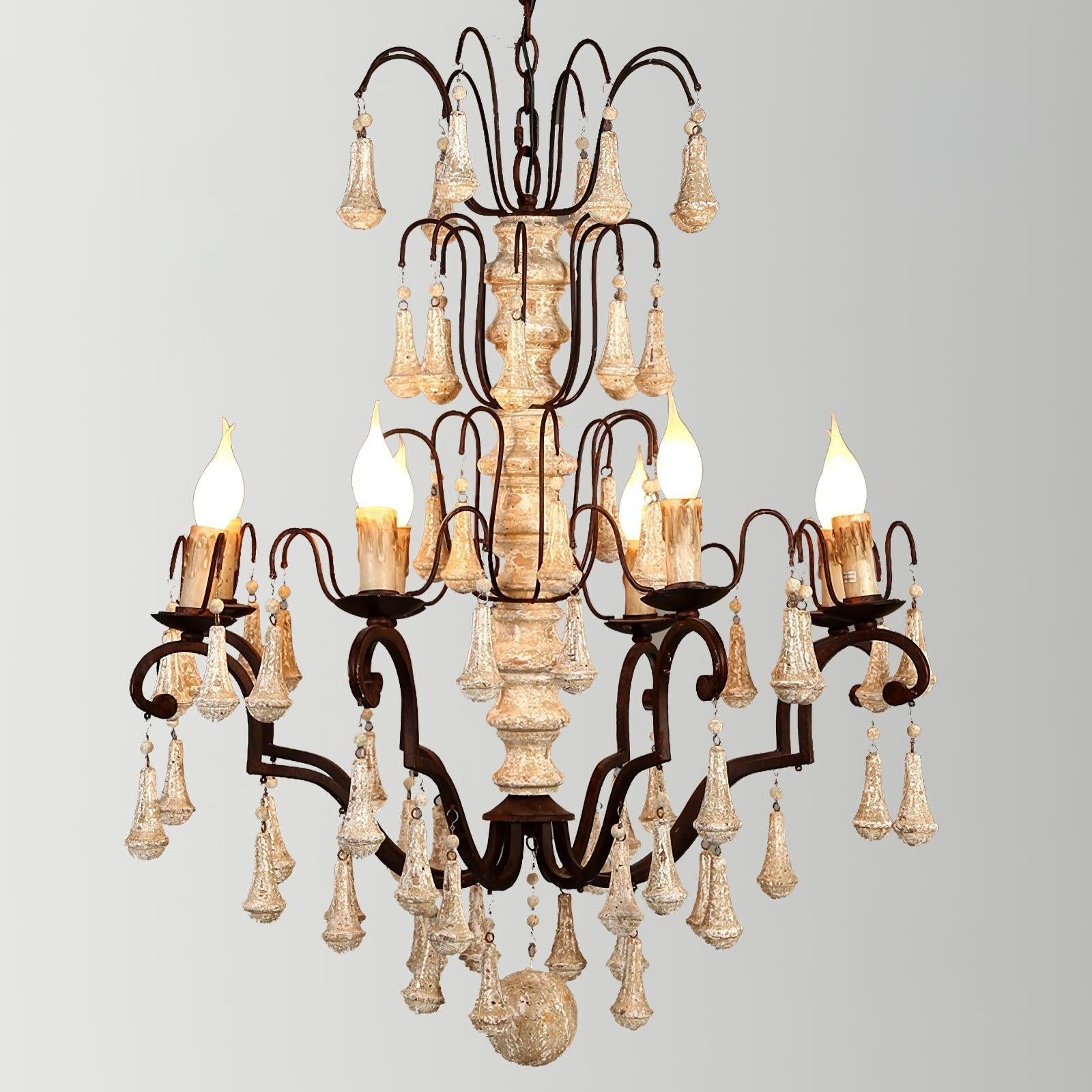 Candle Style Bessie Chandelier Φ 28.3″ - Candle-1-Luxehomezone