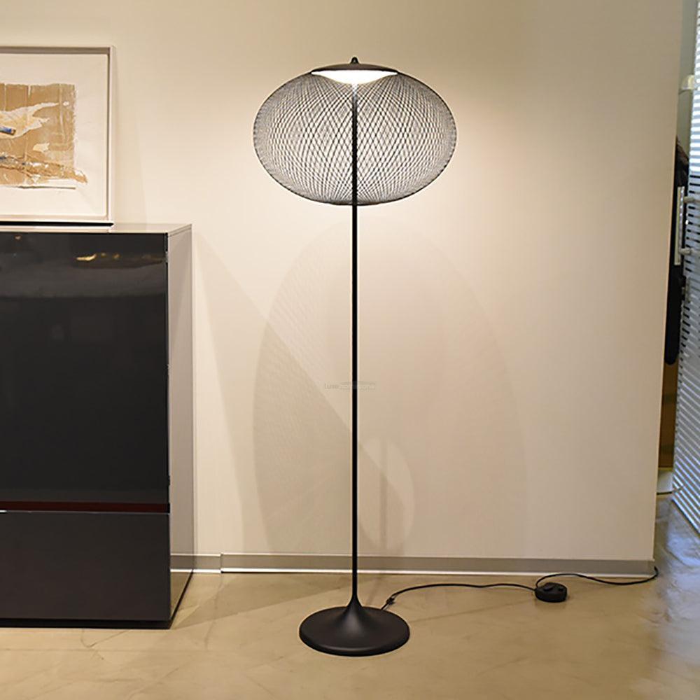 Metallic Meshwork Floor Lamp  ∅ 19.7″ - Metallic Meshwork-1-Luxehomezone