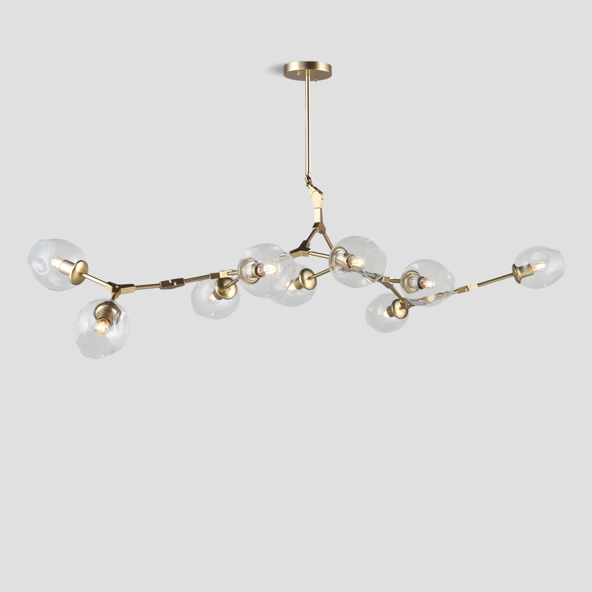 Metal Horizontal Globe Bubble Chandelier - Frown-1-Luxehomezone