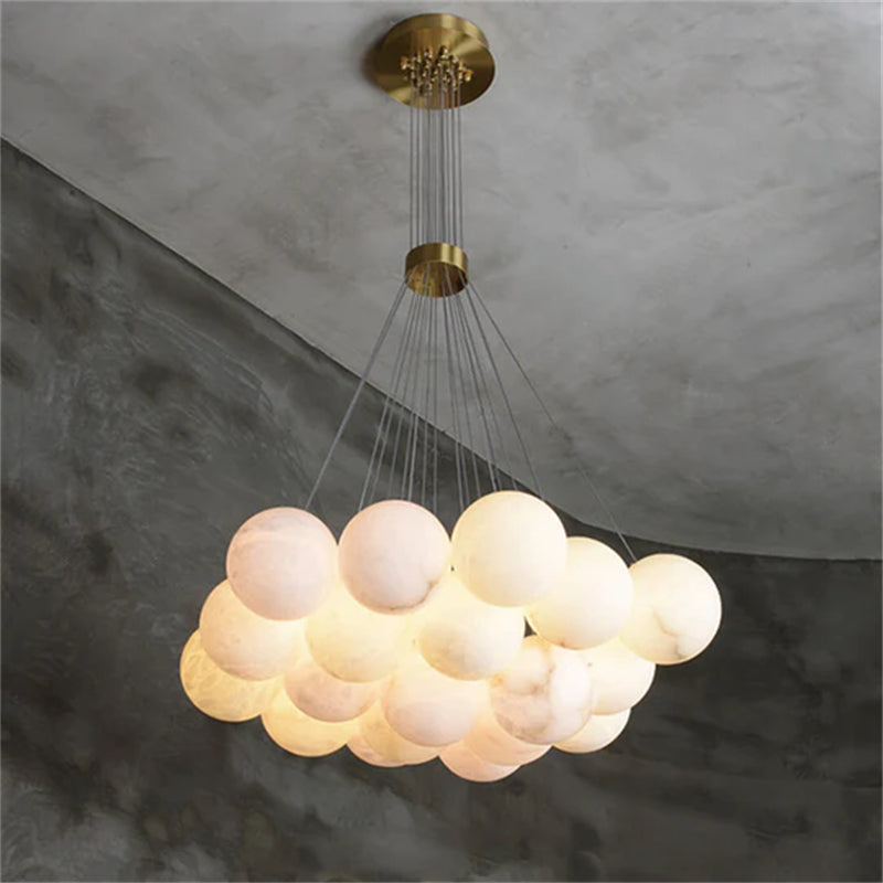 Bosso Alabaster Ball Multi-lights Chandelier