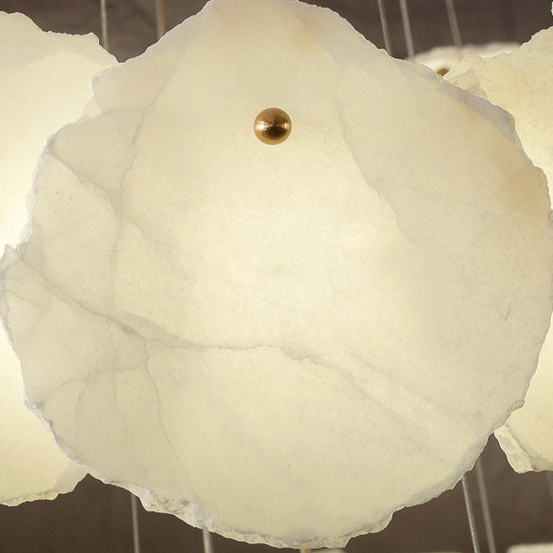 Talan Alabaster Round MultiI-Tier Chandelier