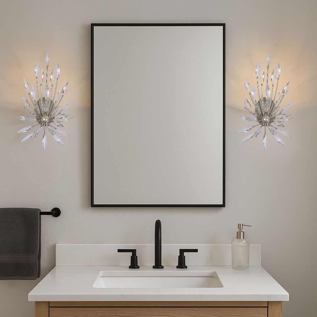 Arly Starburst Crystal Sputnik Wall Sconce