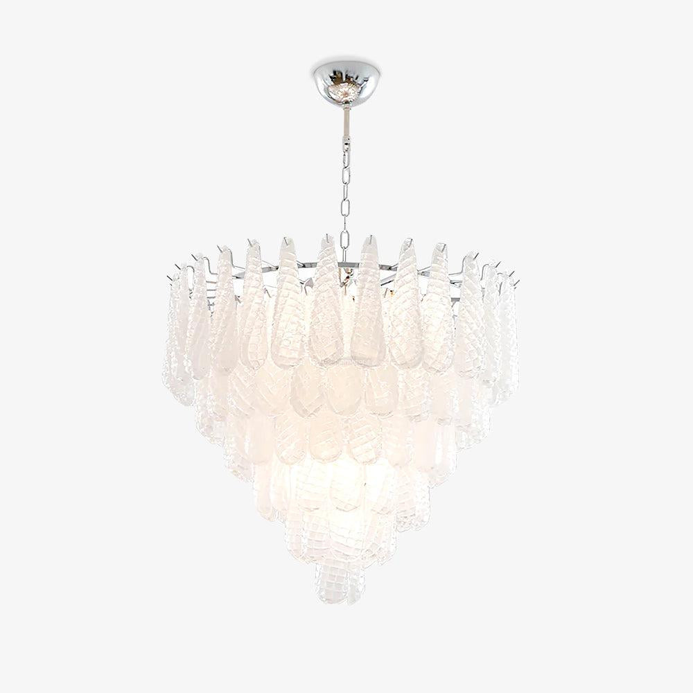 Grid Glass Style Waterfall Chandelier - Cylinder-1-Luxehomezone
