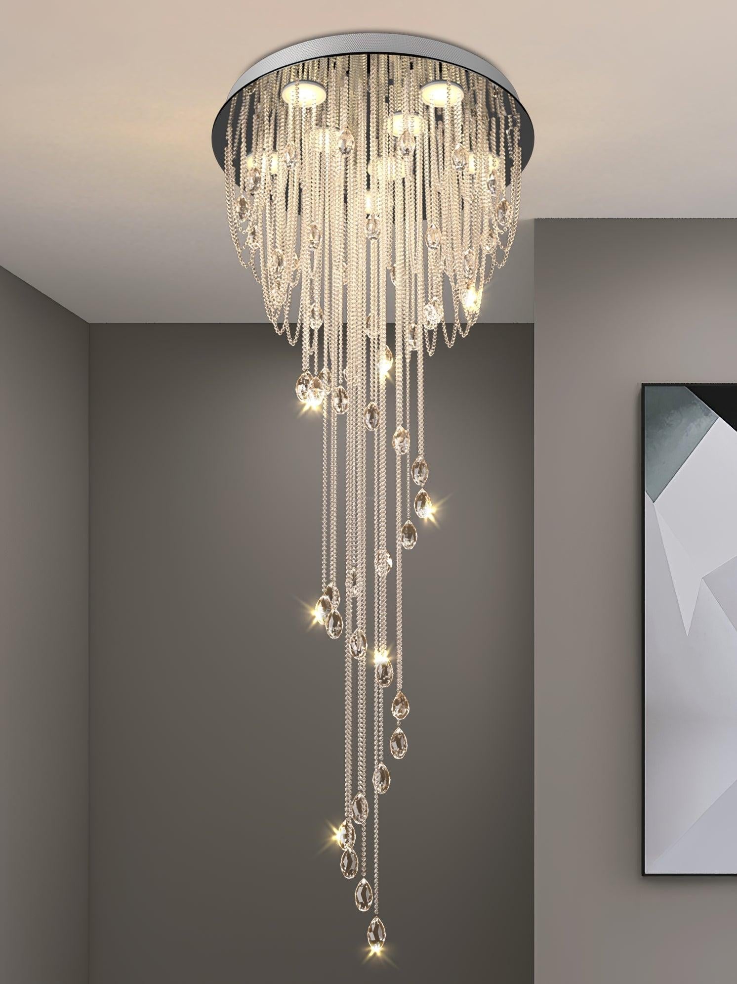 Classic Symphony Spiral Round Chandelier - Helia-1-Luxehomezone