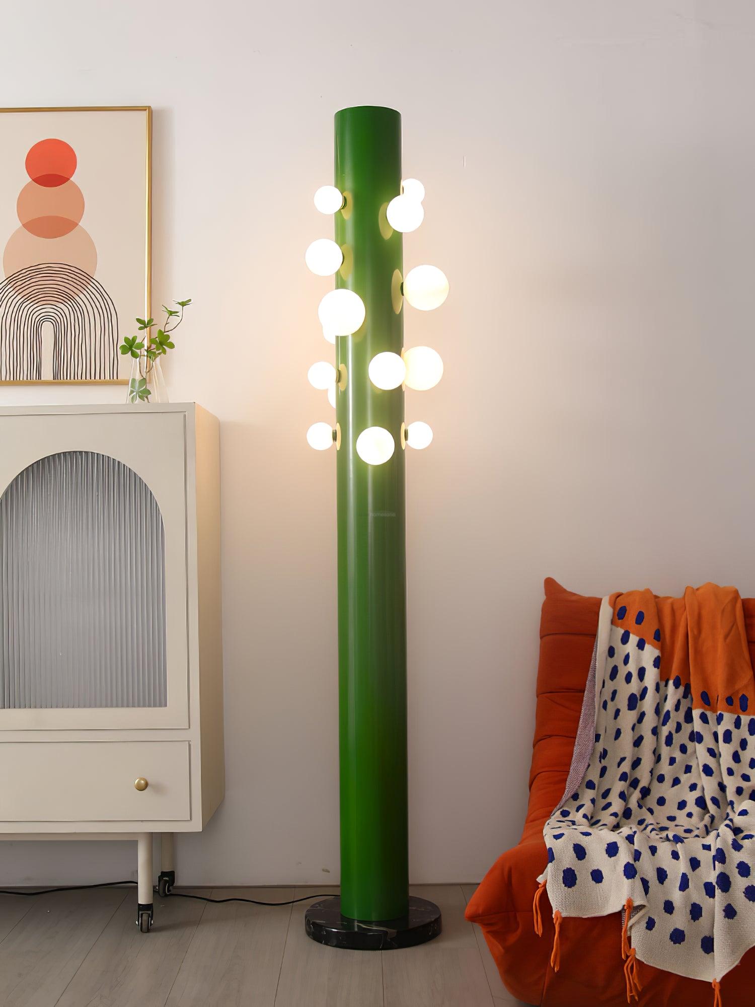 Green Apes Floor Lamp ∅ 11.8″ - Pillar-1-Luxehomezone