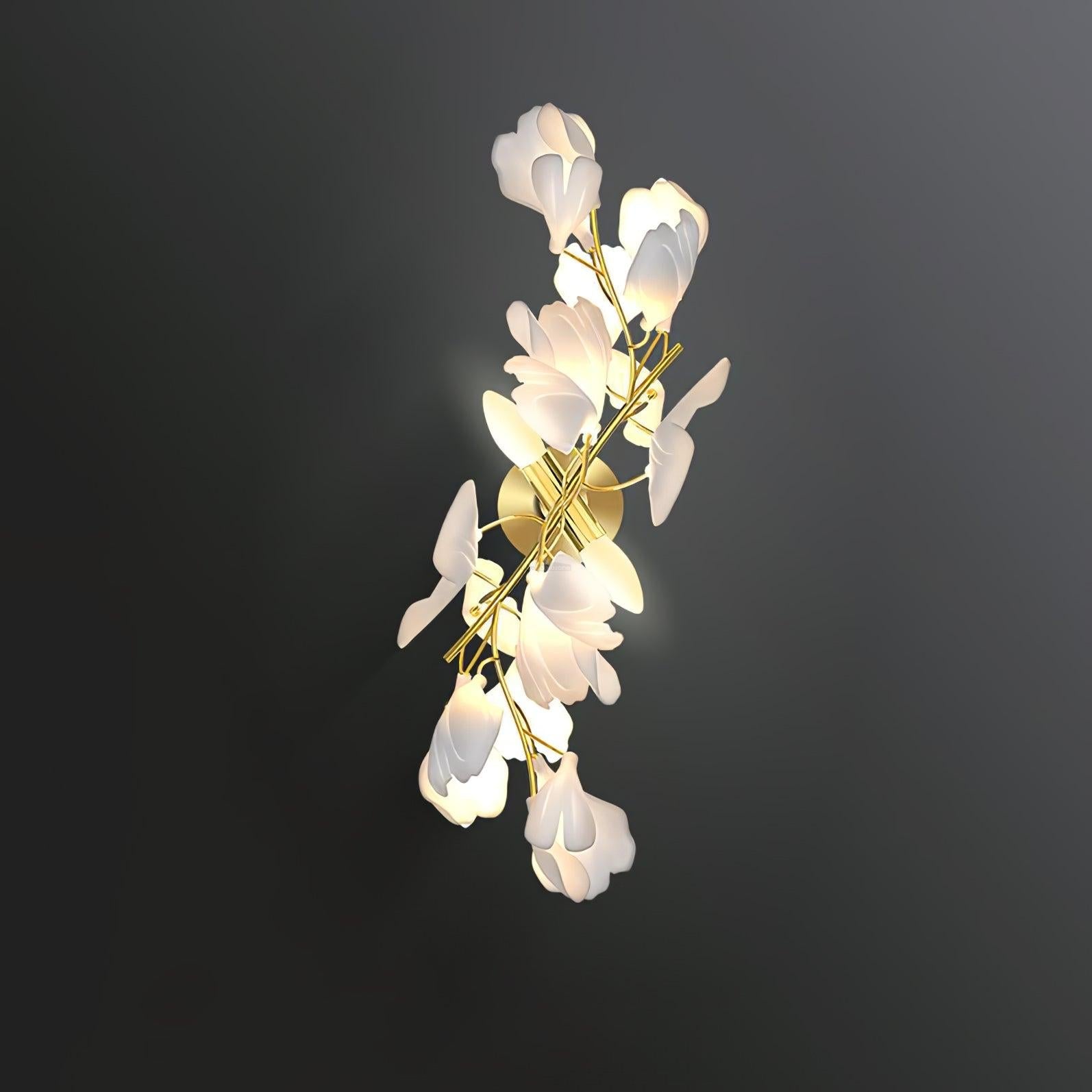 Gingko Wall Lamp with Flower - Gingko, Gingko Chandelier-1-Luxehomezone