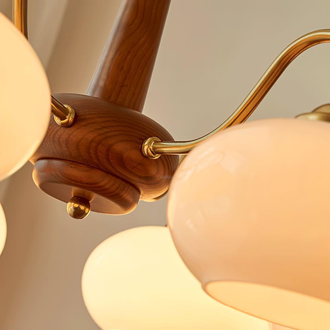 Persimmon Chandelier with 3/4/6 heads - Glass Chandelier, Persimmon-1-Luxehomezone