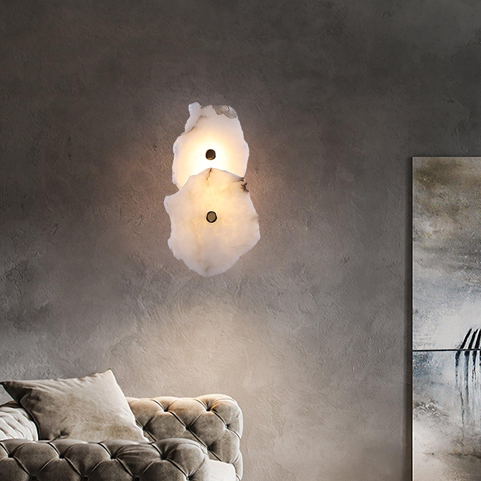 Petra Wall Sconce Alabaster - Alabaster, Alabaster Wall Lamp-1-Luxehomezone