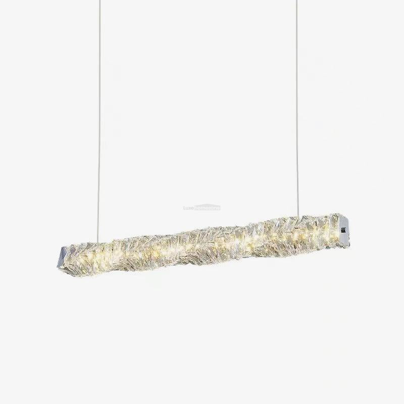 Long Crystal  Linear Pendant Light - Bar-1-Luxehomezone
