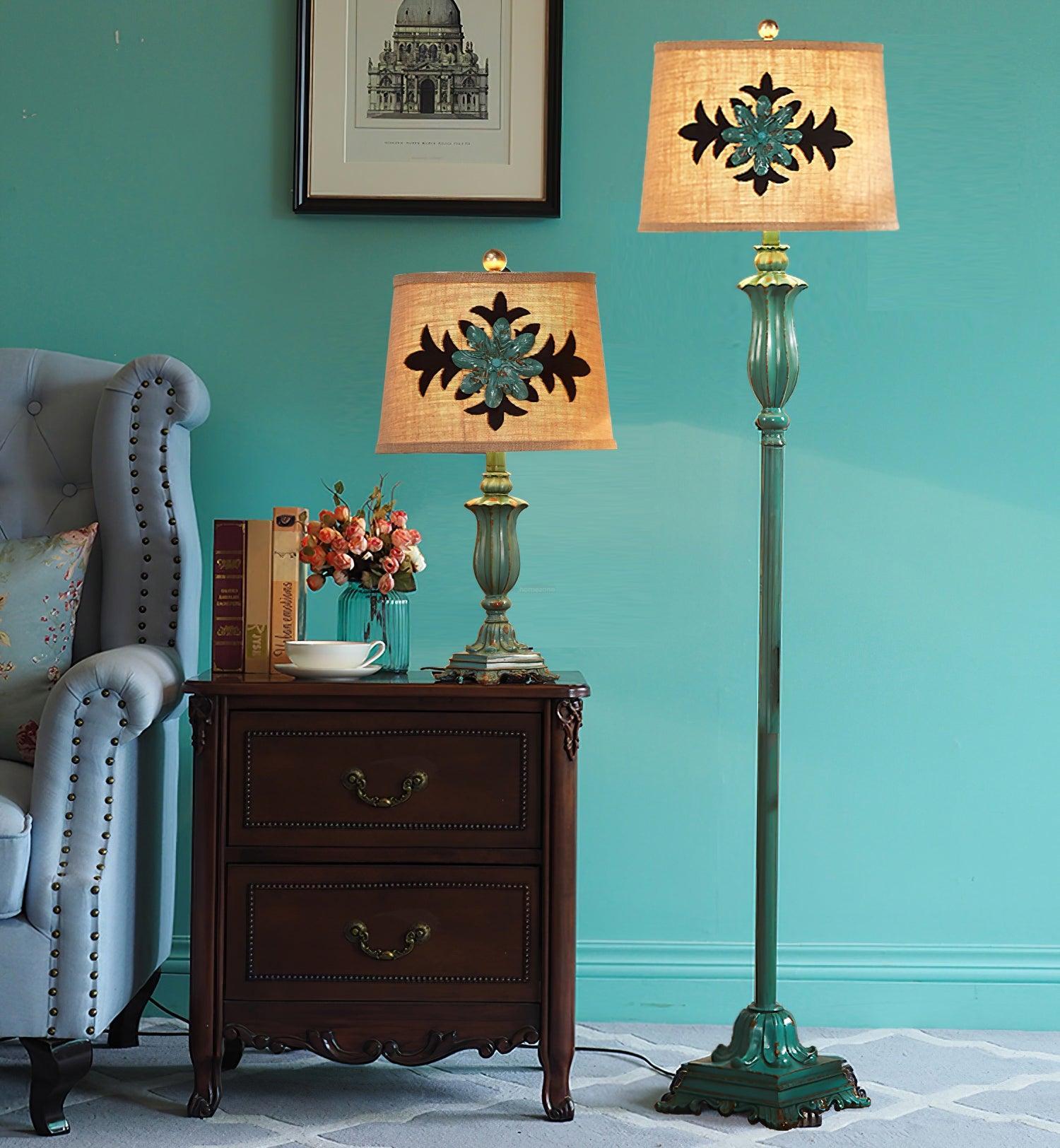 Lark Floor Lamp ∅ 16.5″ - Drapery-1-Luxehomezone