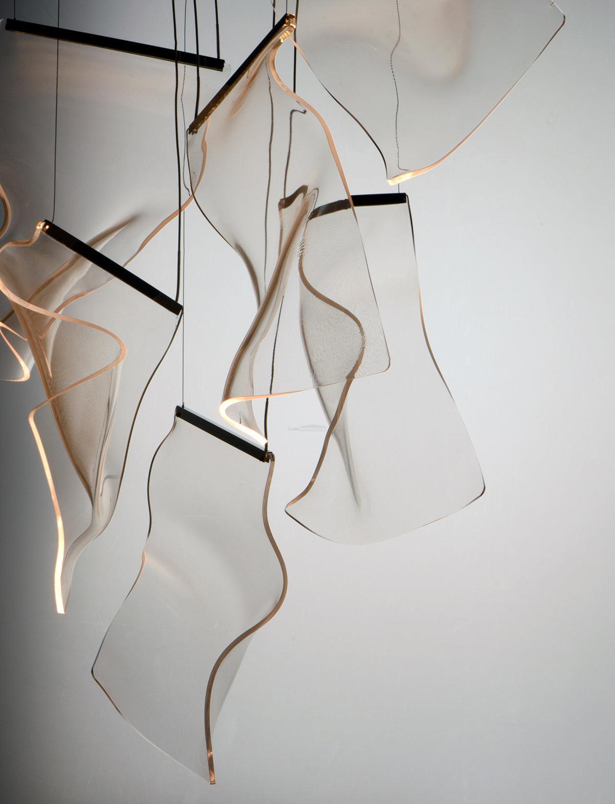 Acrylic Staircase Chandelier - Helia-1-Luxehomezone