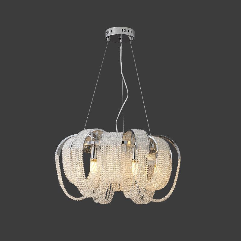 Mesh Crystal Chandelier with 1/6/9 heads - Crystals-1-Luxehomezone