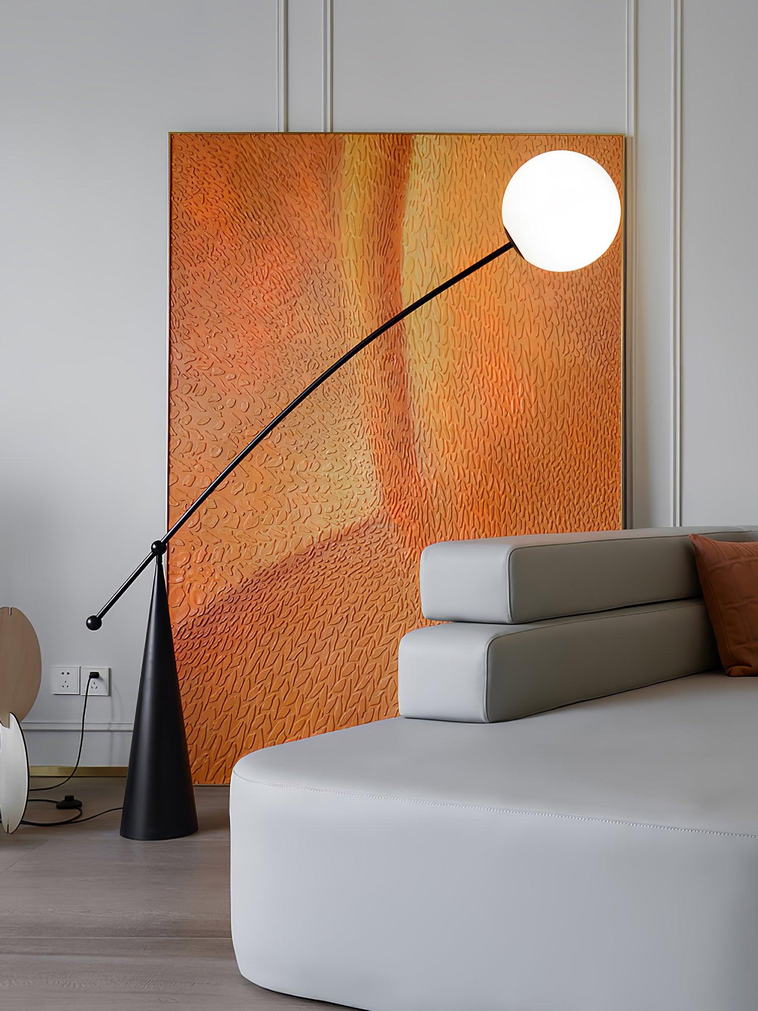 Opal Arc Floor Light - Bent-1-Luxehomezone