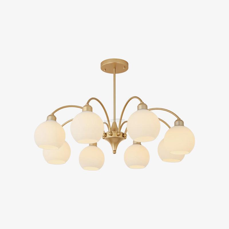 Sculptural Glass Chandelier with 6/8/10 heads - Bend, Marshmallow Chandelier-1-Luxehomezone