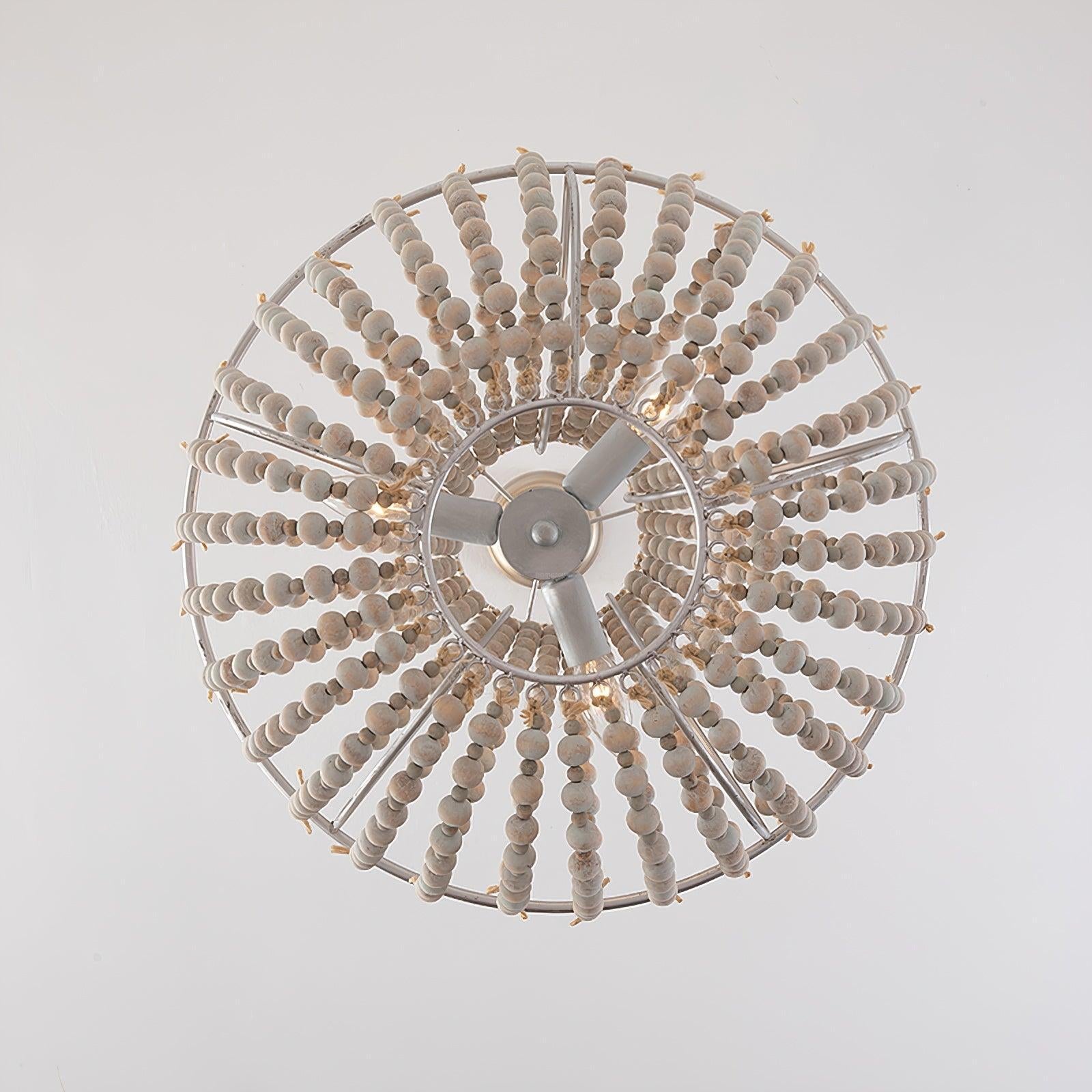 Koralky Chandelier Φ 19.7″ - Wooden Beads-1-Luxehomezone
