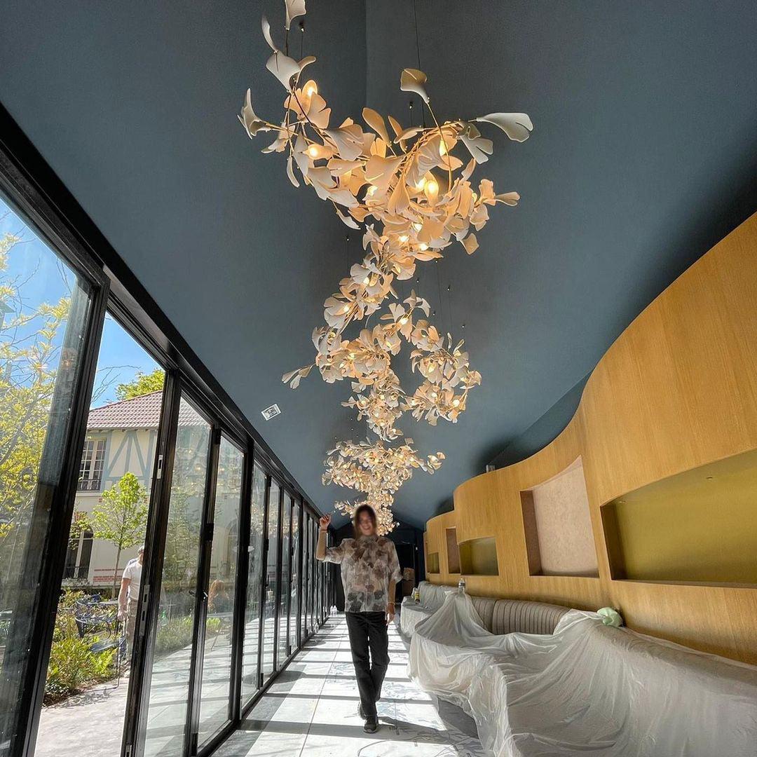 Gingko Combination Type Chandelier - Gingko, Gingko Chandelier-1-Luxehomezone