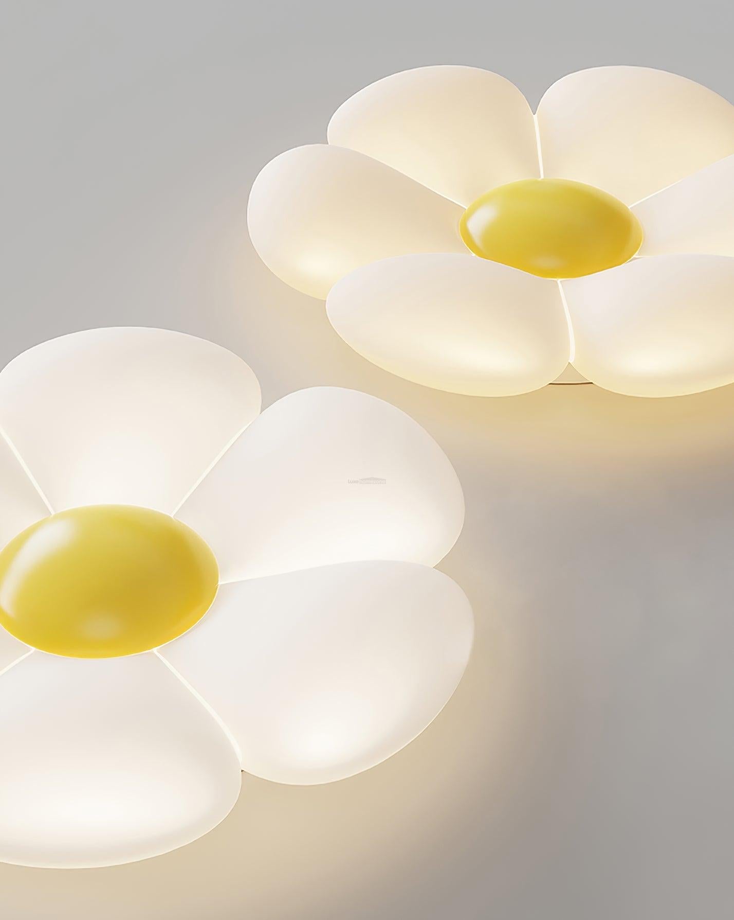 Six-leaf Flower Kids Room Ceiling Lamp  ∅ 19.7″ - Candy, Flush Mounts, Green, Pink, White, Yellow-1-Luxehomezone