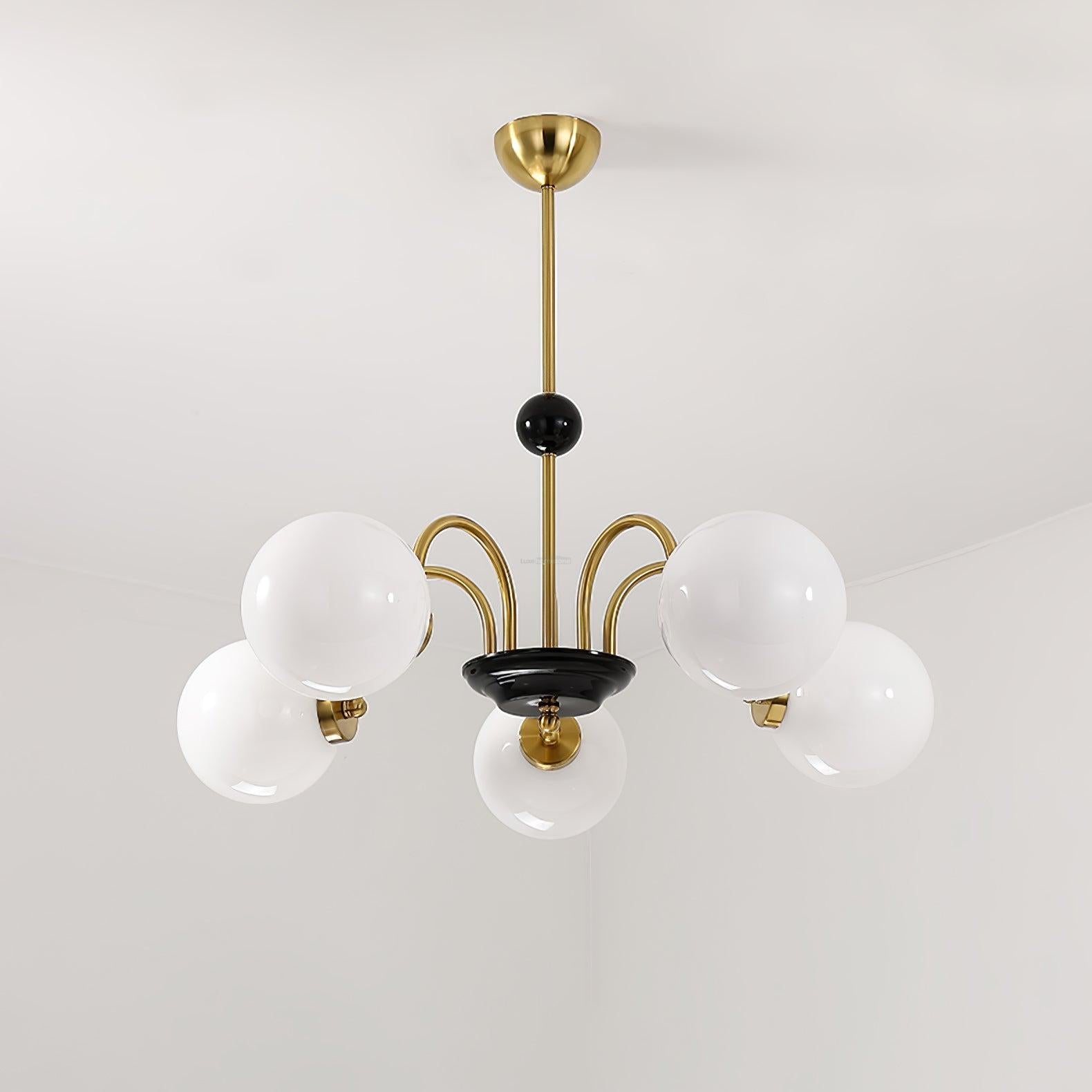 Yisu Glass Globe Chandelier with 3/4/5/6/8 heads - Bend, Marshmallow Chandelier, Optimized-1-Luxehomezone