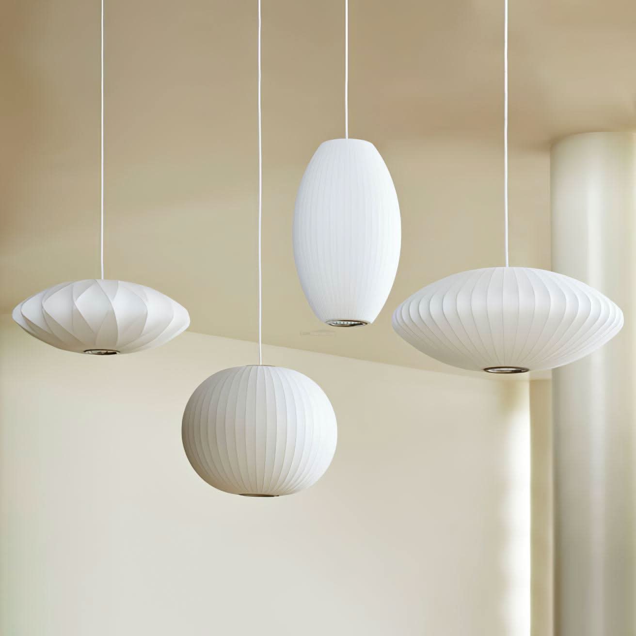 Bubble Pendant Light with Artificial Silk Lampshade - Luxehomezone