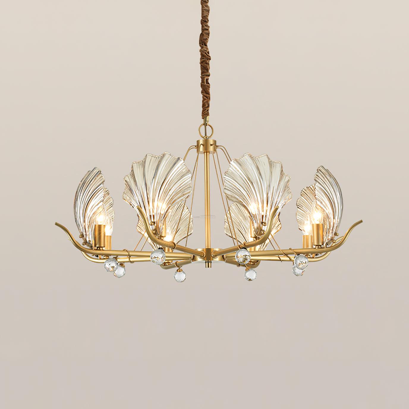 Shell Crystal Chandelier with 3/6/8 heads - Luxehomezone