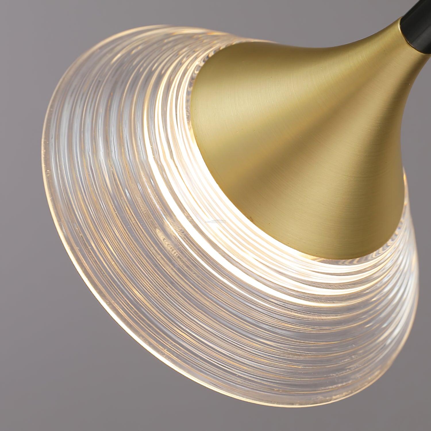 Tristan Restaurant Chandelier L 31.5″ - Bar, Charles, Gold & Transparent-1-Luxehomezone