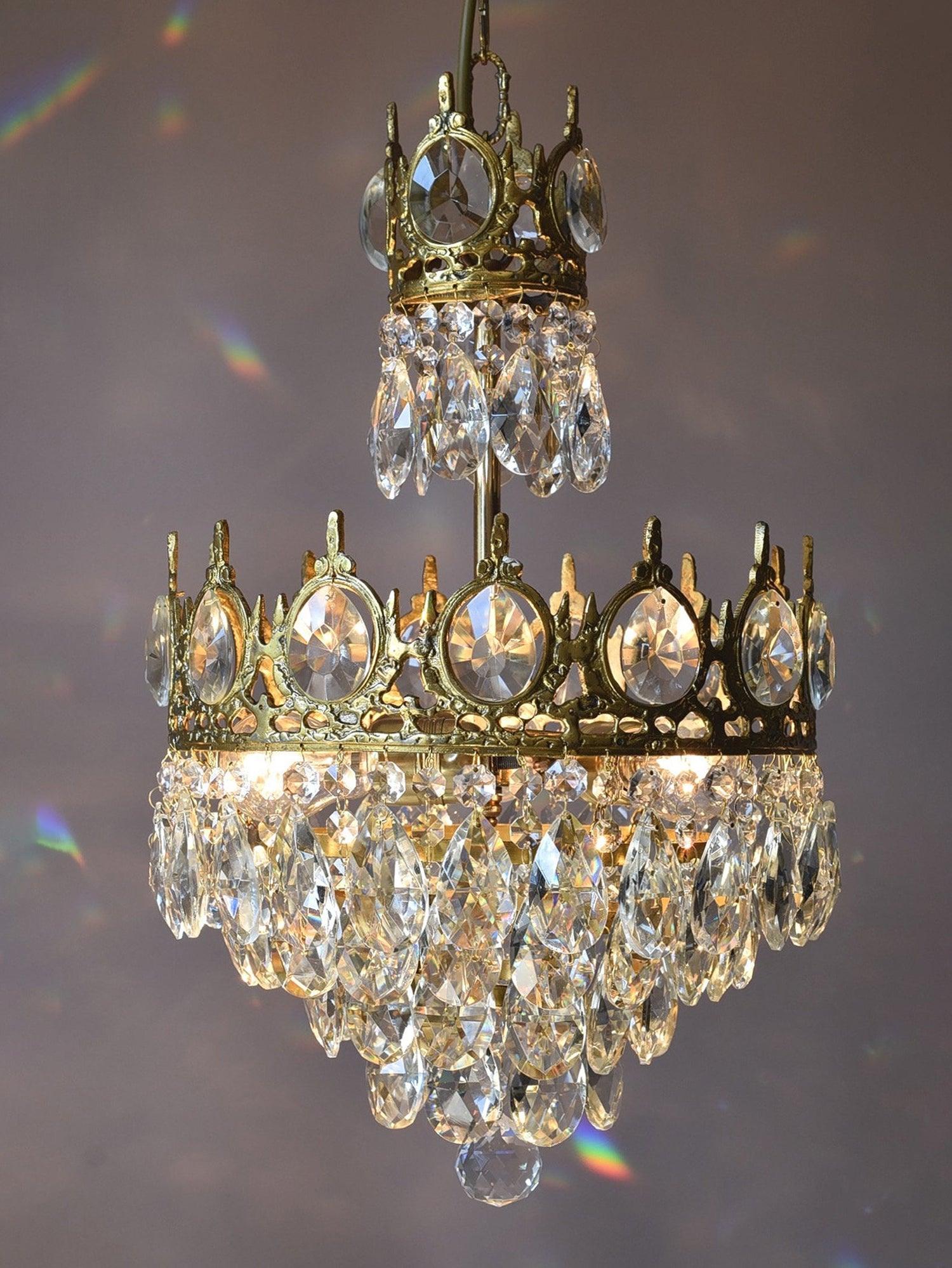 Vintage Crystal Chandelier - Crystals-1-Luxehomezone