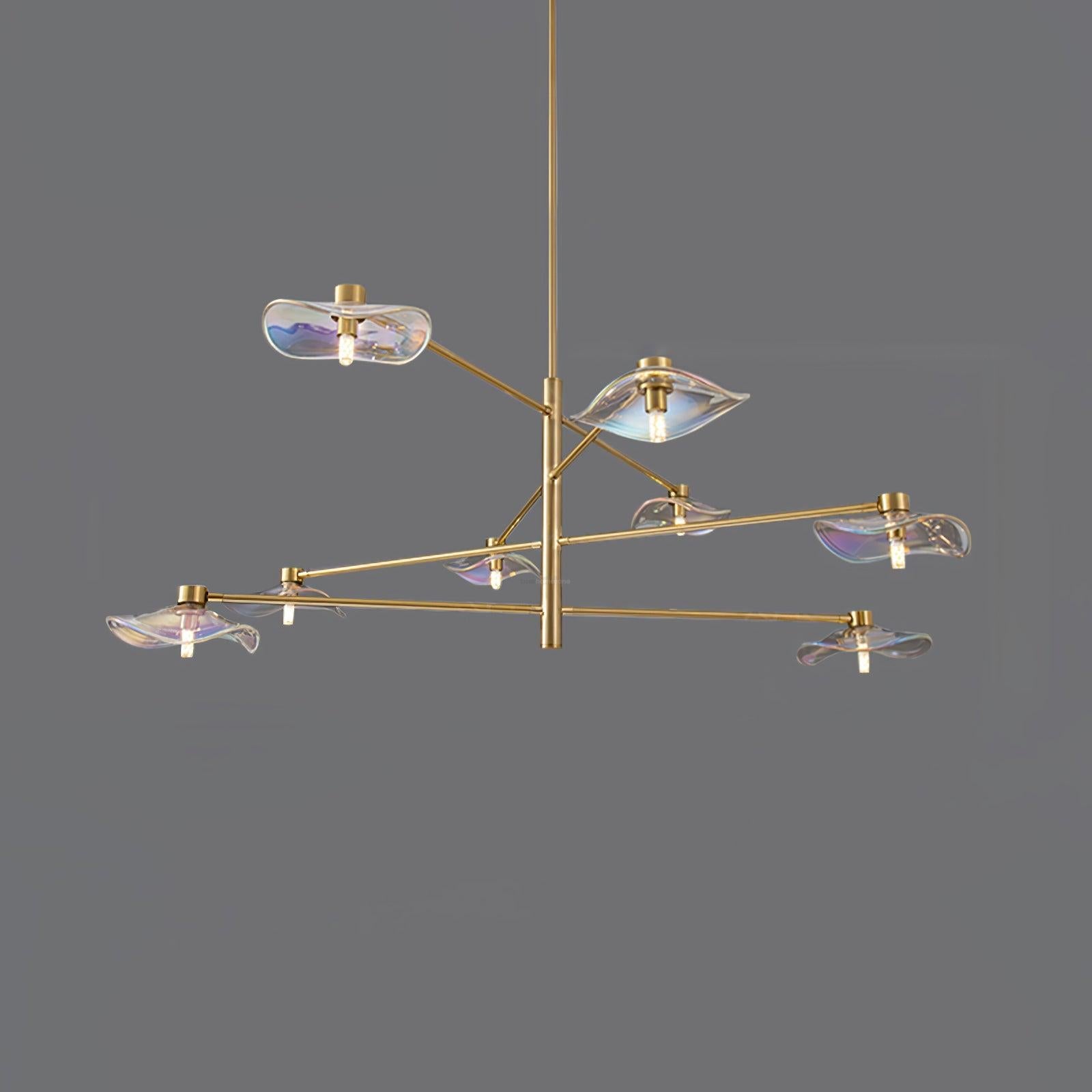 Lotus Leaves Glass Chandelier 39.4''/47.2'' - Lotus Leaf-1-Luxehomezone