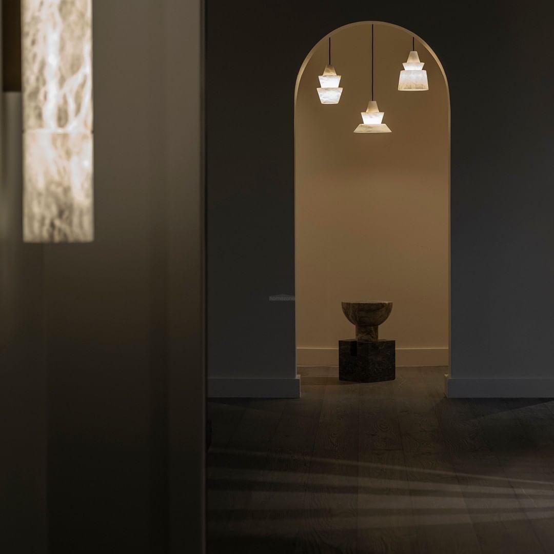 White Alabaster  Pendant Light - Luxehomezone