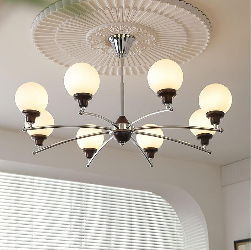Walnut Glass Ball Chandelier ∅ 21.6″