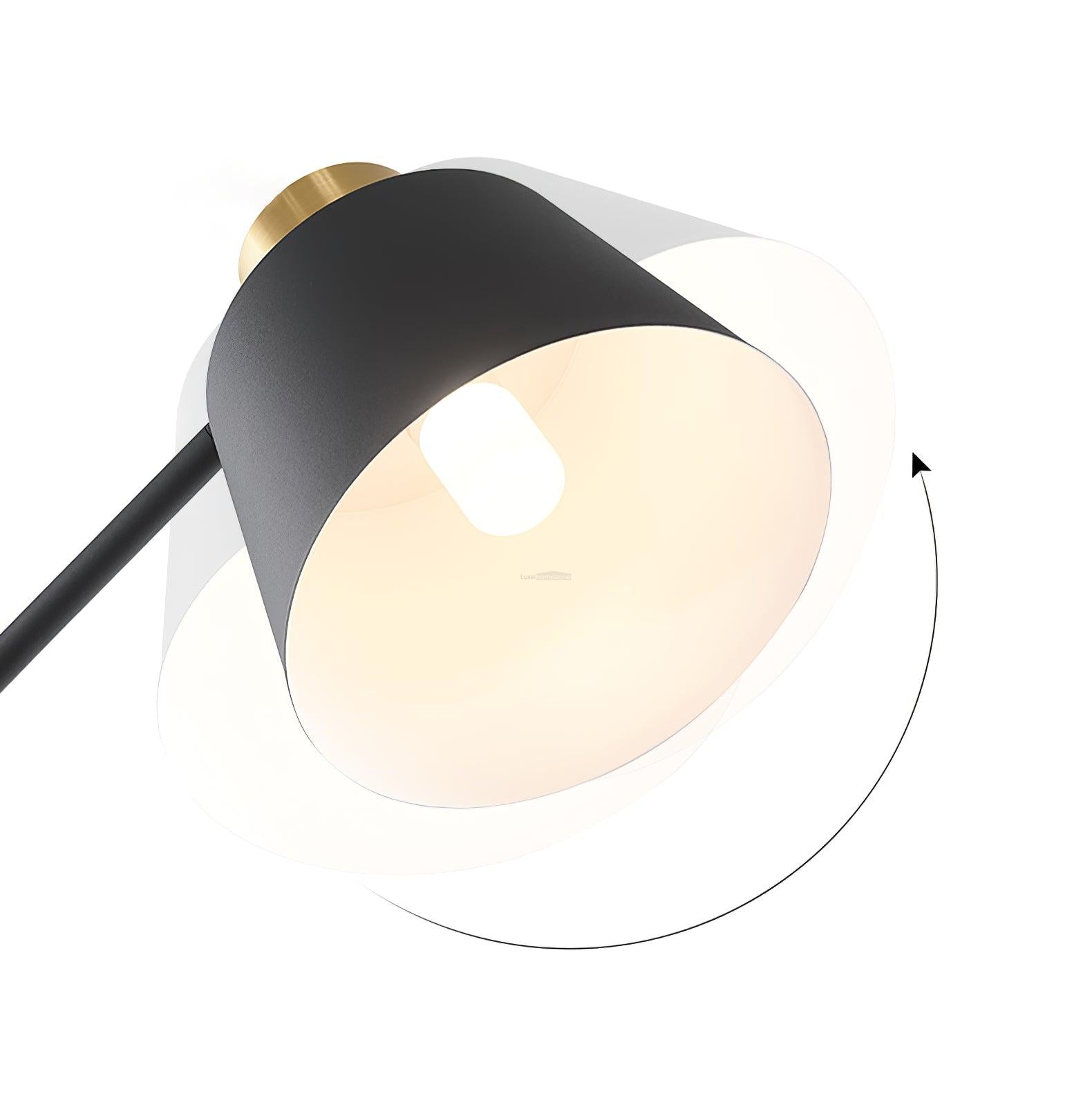 Emmental Floor Lamp ∅ 17.3″ - Gold&Black, Gold&White-1-Luxehomezone