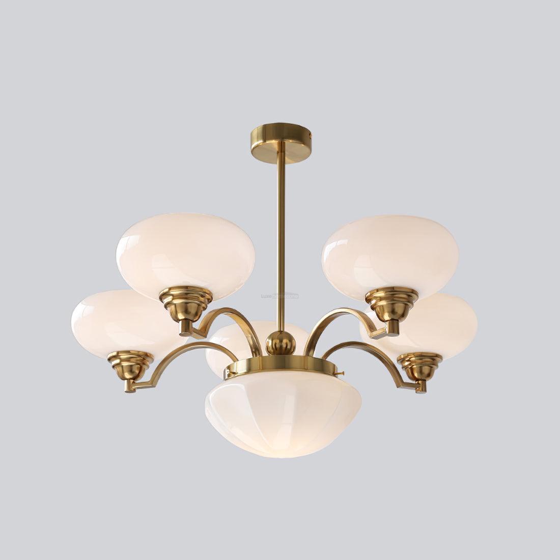 Warre Chandelier ∅ 26.5″ - Bend, Marshmallow Chandelier-1-Luxehomezone