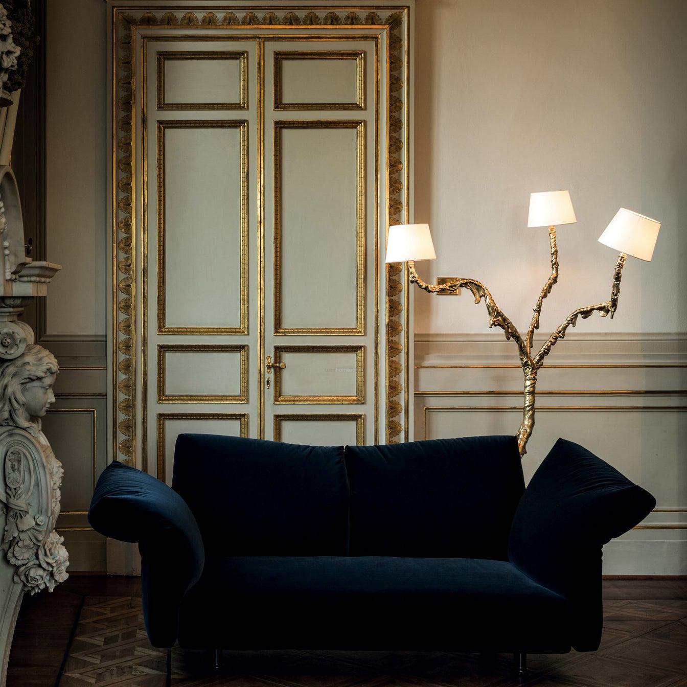 Ines Floor Lamp ∅ 31.5″ - Drapery-1-Luxehomezone
