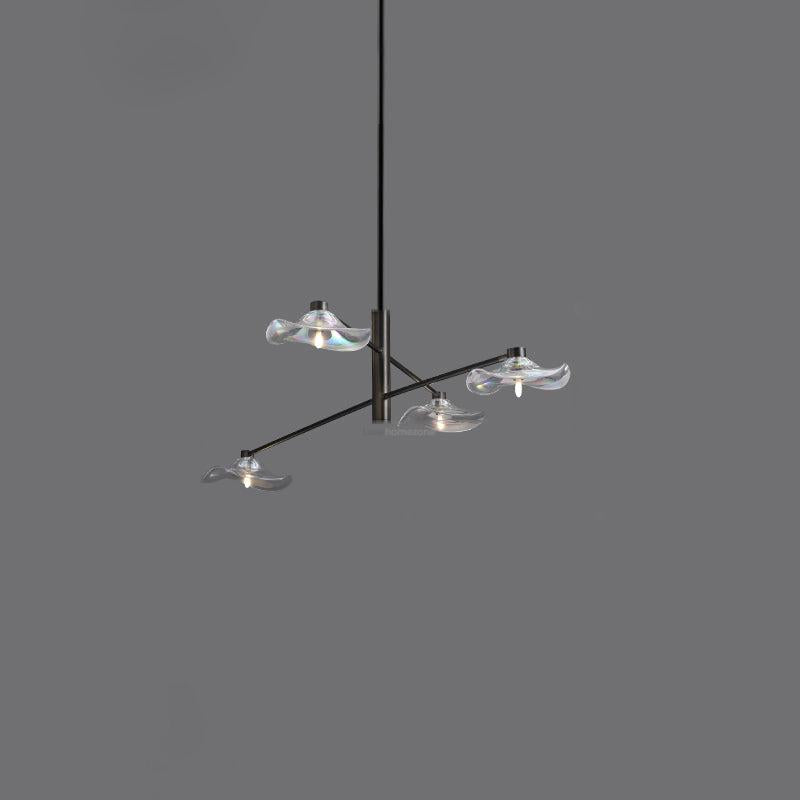Lotus Leaves Glass Chandelier 39.4''/47.2'' - Lotus Leaf-1-Luxehomezone