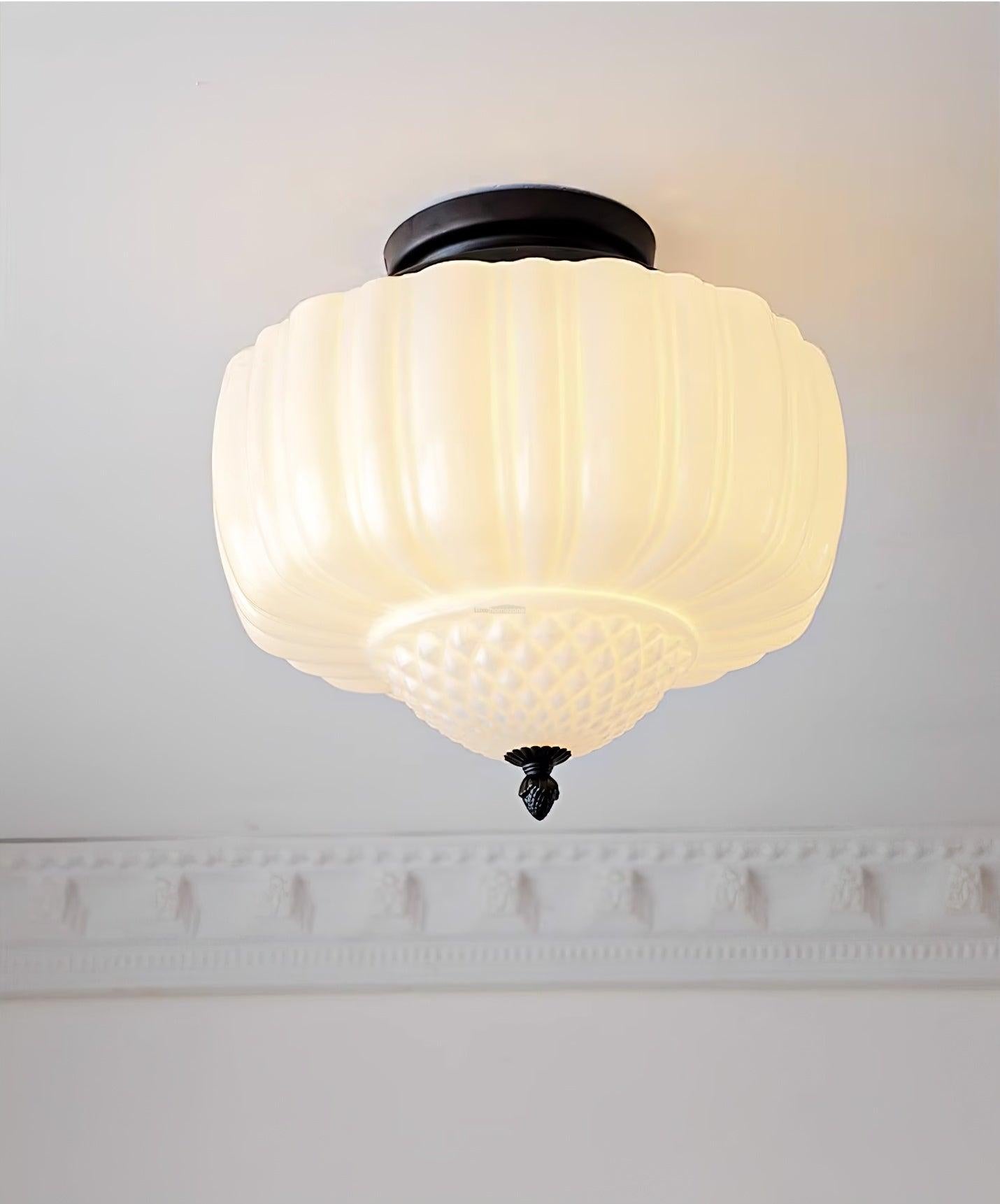 Charles Edwards Taper Flush Mount - Black & White, Charles, Semi Flush Mounts-1-Luxehomezone
