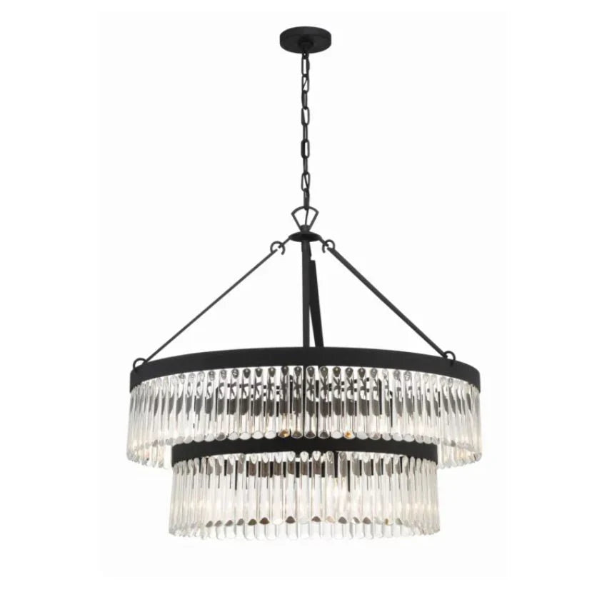 Novara Round Chandelier 32" 2-Tier