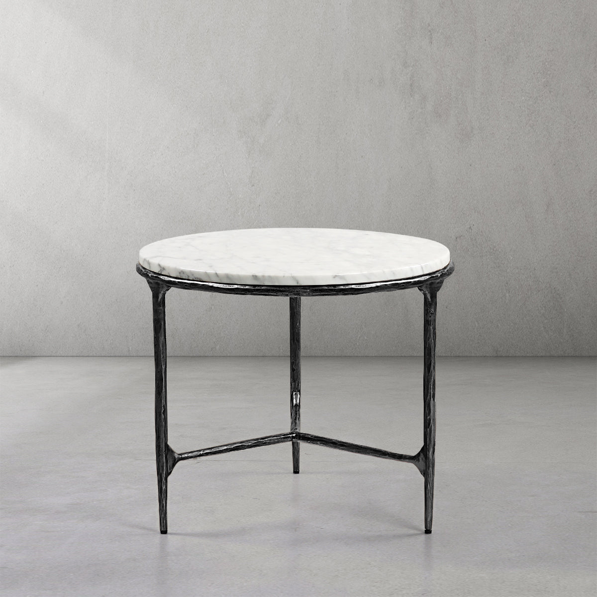 Thaddeus Marble Round Side Table 3 Leg 24"D
