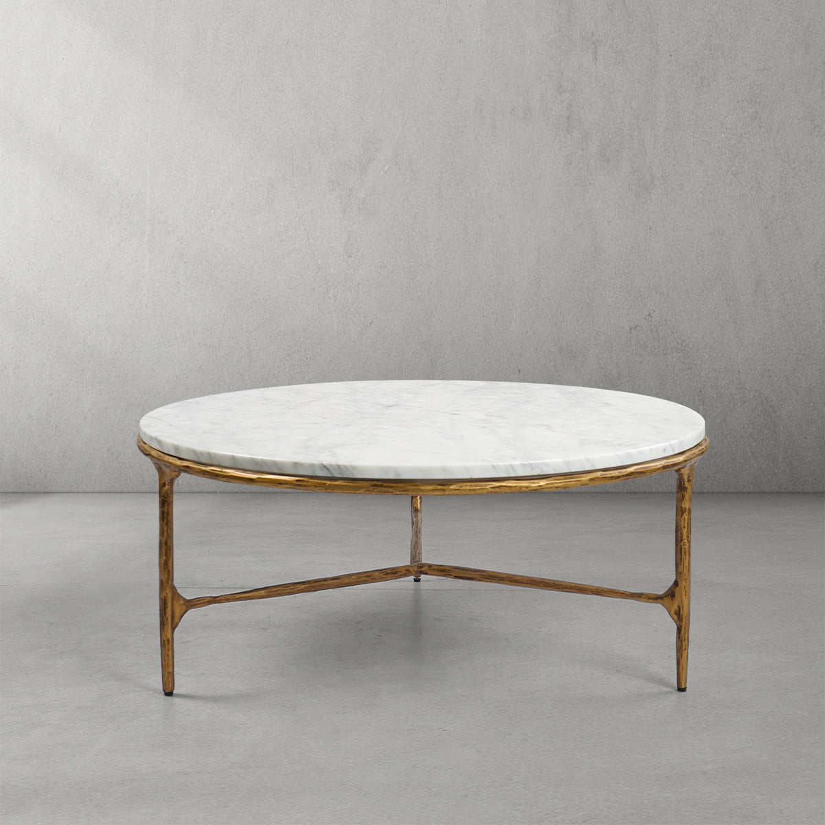 Thaddeus Marble Round Coffee Table 3 Legs 35"