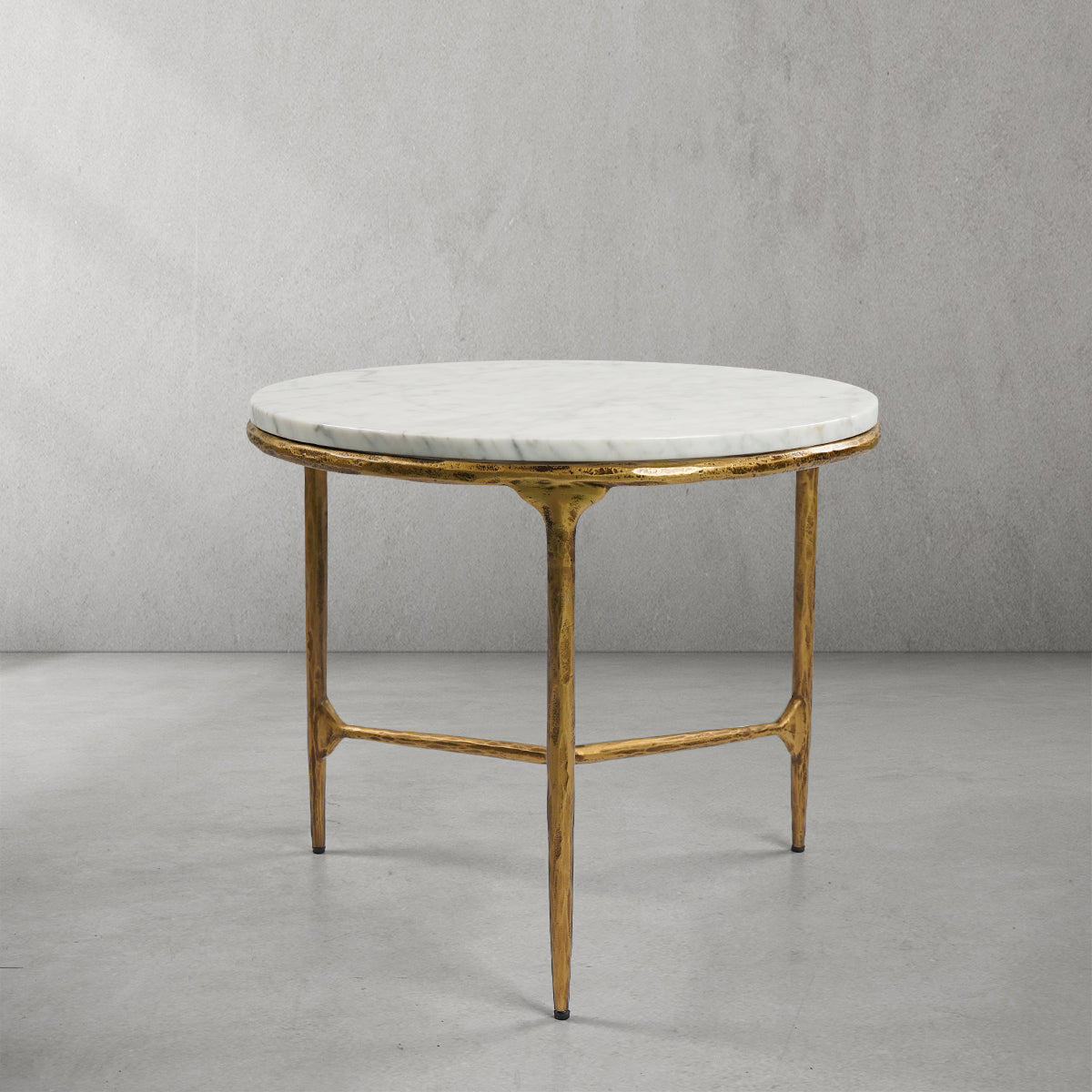 Thaddeus Marble Round Side Table 3 Leg 24"D