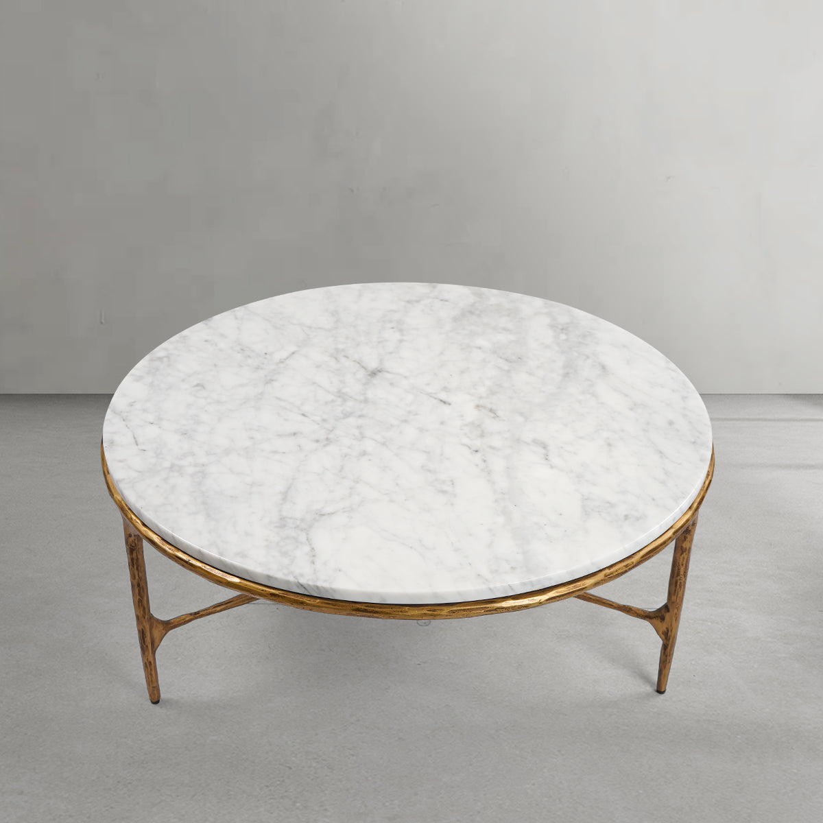 Thaddeus Marble Round Coffee Table 3 Legs 35"