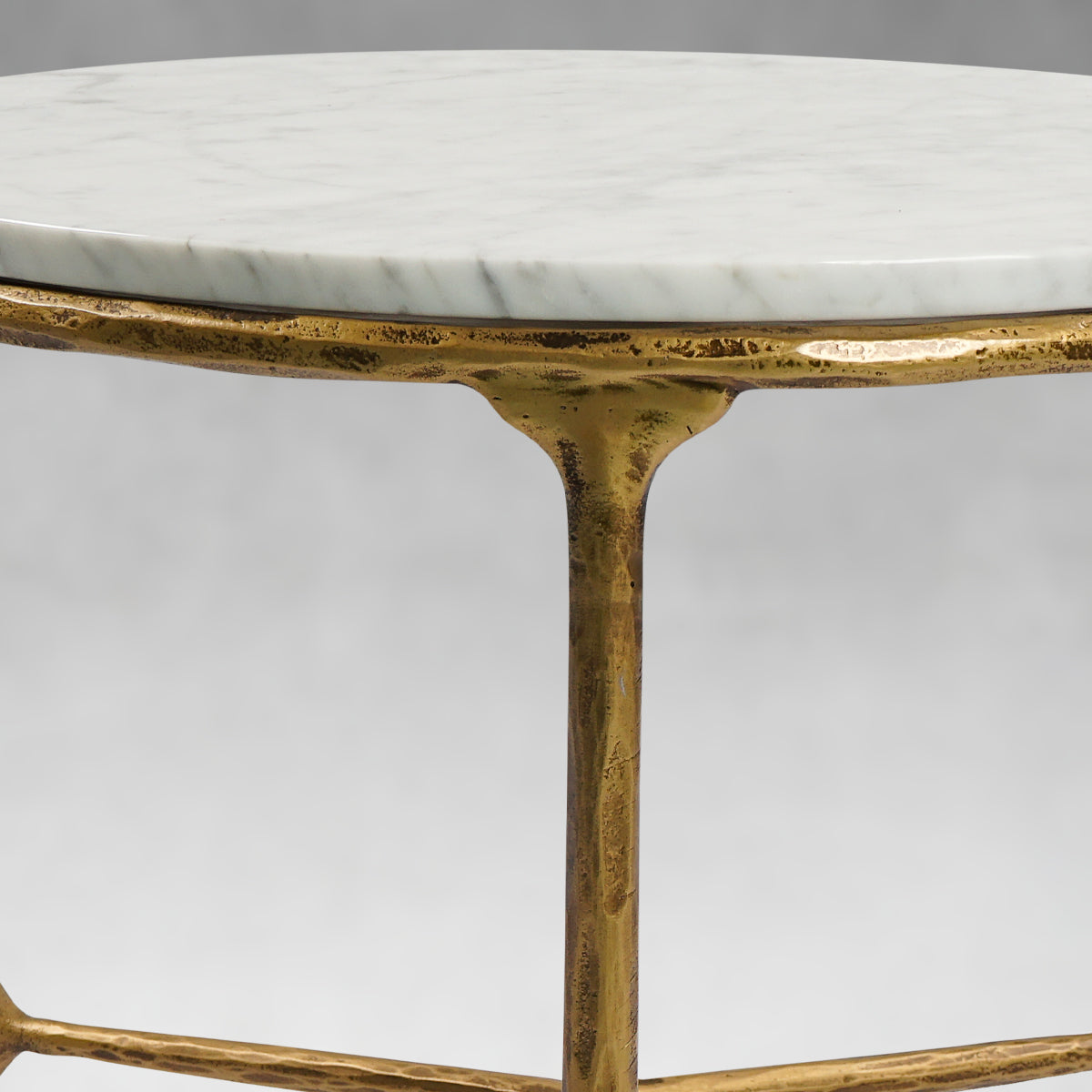 Thaddeus Marble Round Side Table 3 Leg 24"D