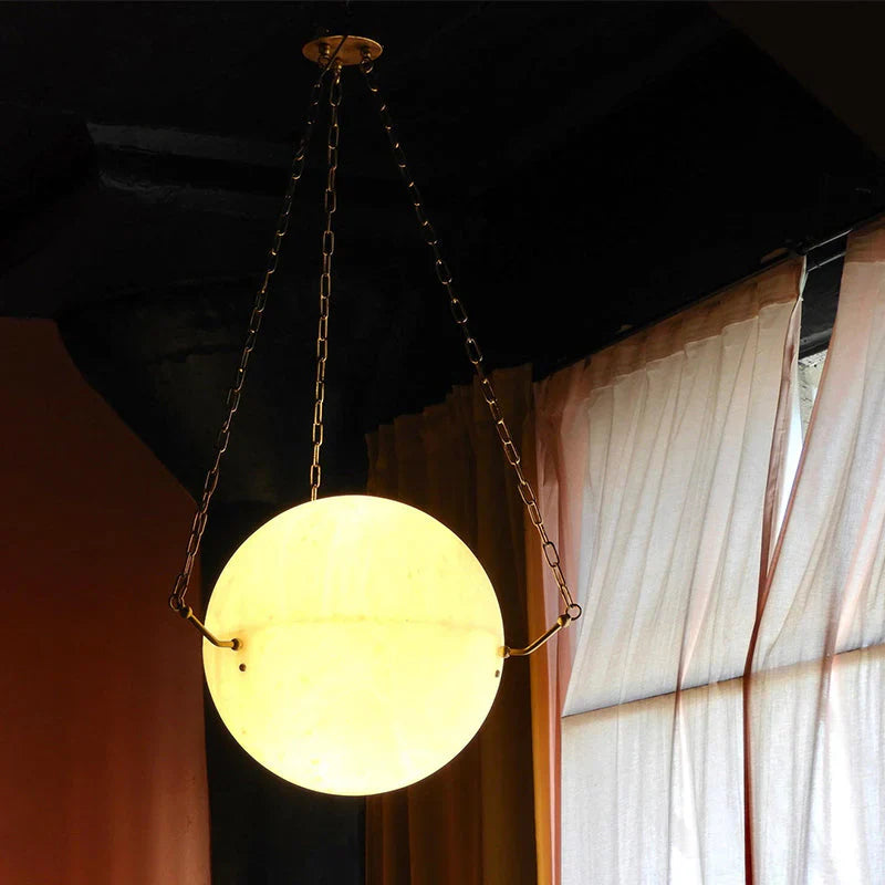 Bosso Alabaster Ball Sphere Pendant Light 11" 22"